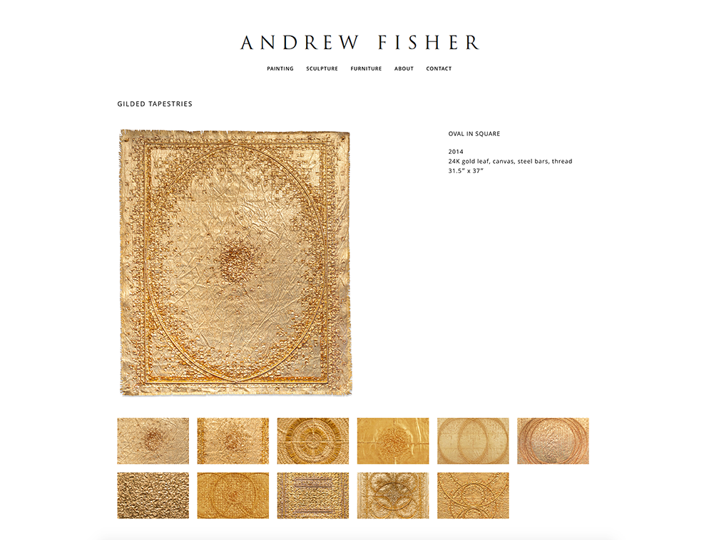 Andrew Fisher Gilded Tapestries Oval-in-Square