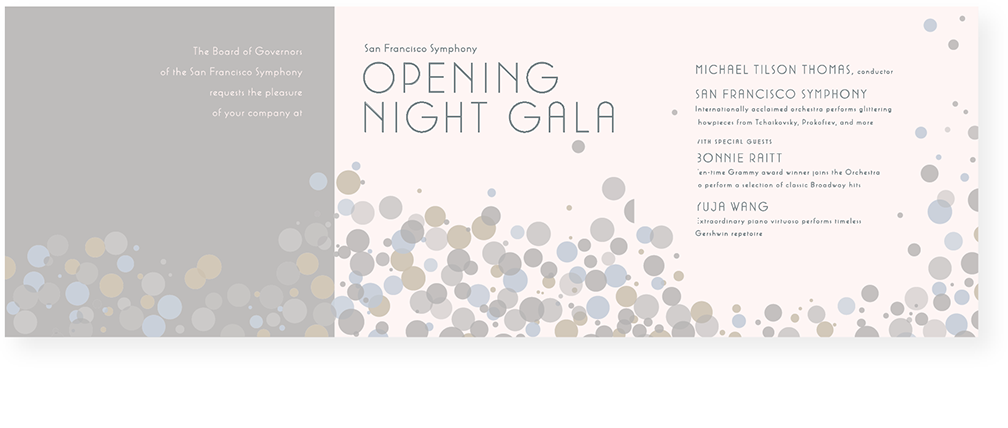 San Francisco Symphony 2014 Opening Gala invitation