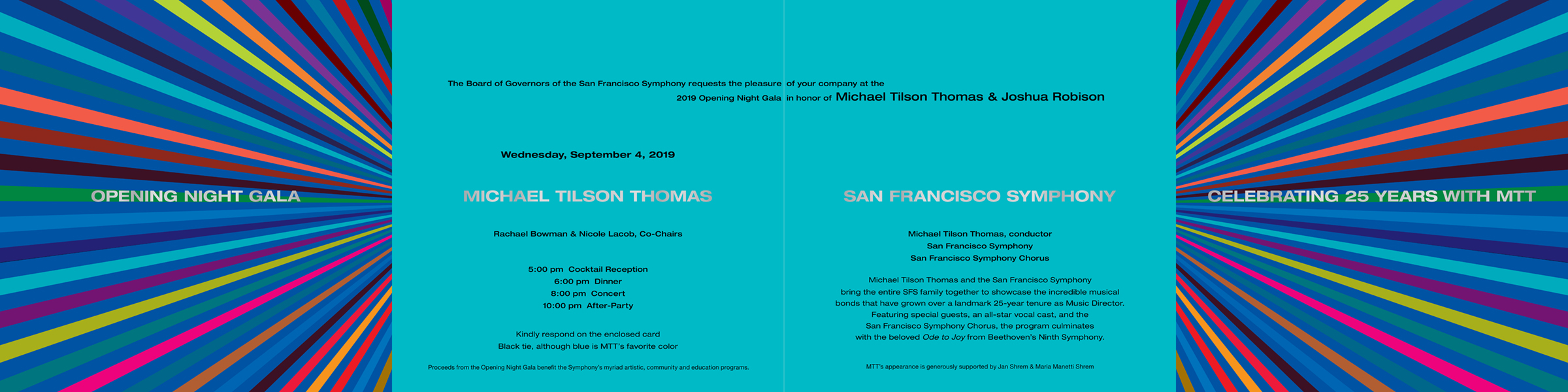 San Francisco Symphony Opening Night Gala 2019 invitation